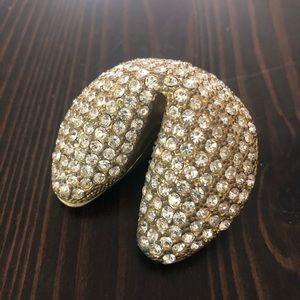 Crystal Embellished Fortune Cookie Trinket Box